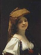 Jules Joseph Lefebvre La jeune rieuse oil painting artist